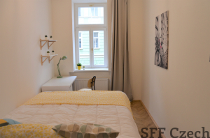 Modern furnished room to rent Prague 3 Žižkov, close to FLorenc 