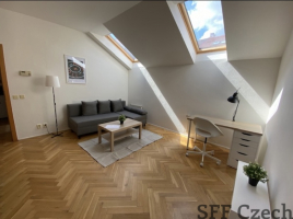 Furnished attic 2+1 apartment to rent Prague 8 - Karlín close to Florenc and center