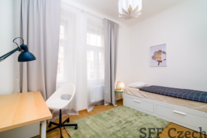 Furnished new room to rent in shared flat, Prague 2 close metro I.P. Pavlova