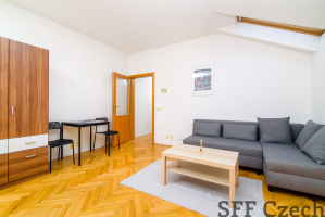 Furnished attic 2+1 apartment to rent Prague 8 - Karlín close to Florenc and center